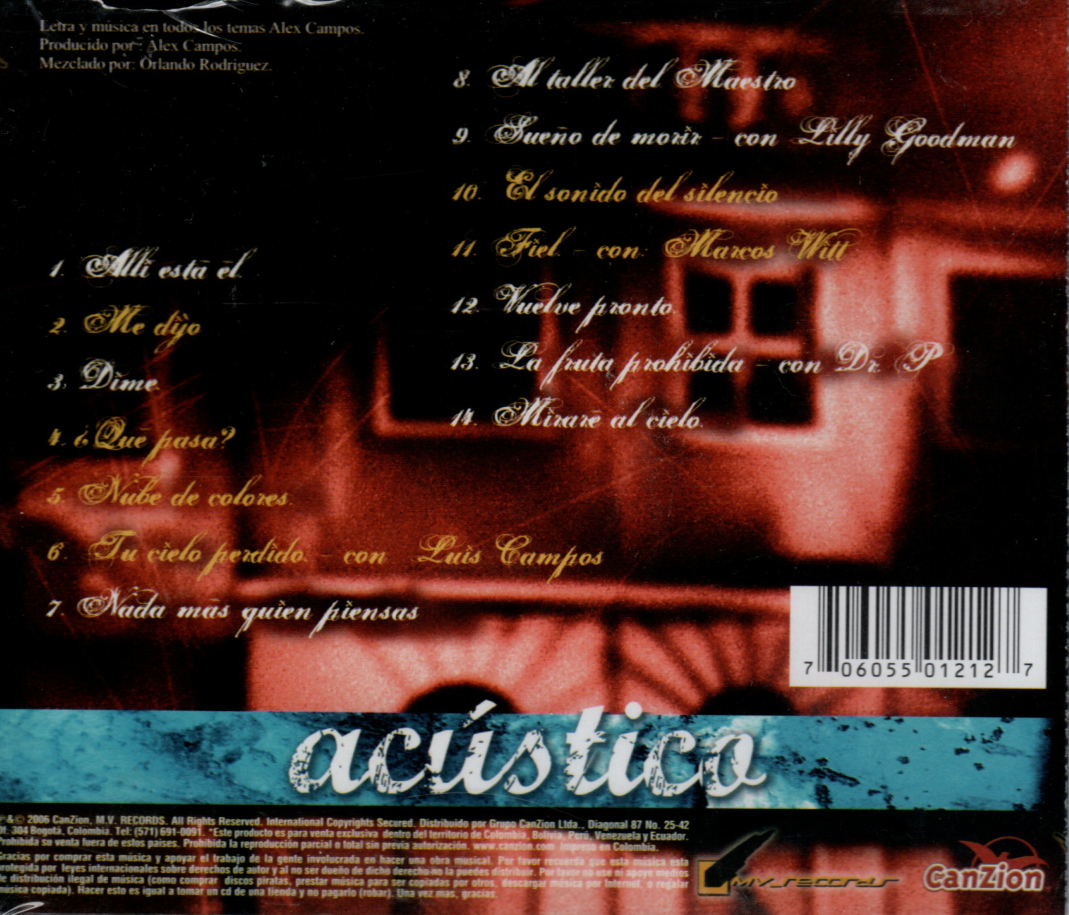 CD Alex Campos - Acústico El Sonido Del Silencio