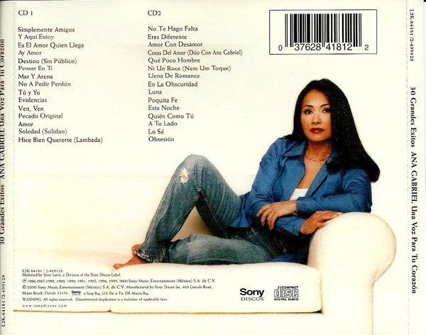 CDx2 Ana Gabriel - 30 grandes éxitos