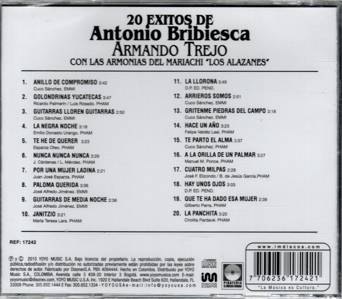 CD Antonio Bribiesca - 20 Éxitos