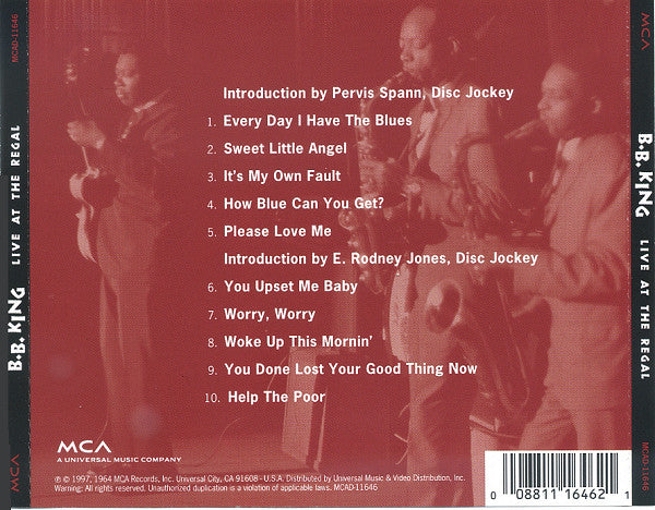 CD B.B. King – Live At The Regal