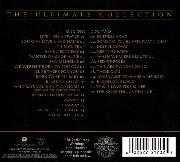 CD X2 Bon Jovi – Greatest Hits: The Ultimate Collection