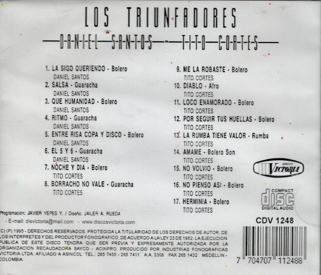 CD Daniel Santos Y Tito Cortes – Los Triunfadores