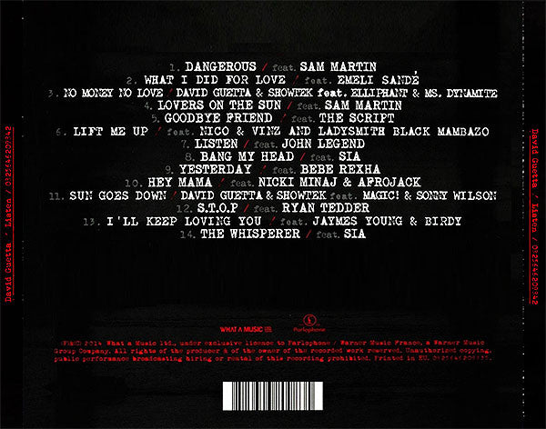 CD David Guetta - Listen