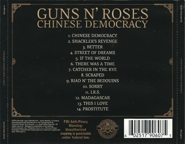 CD Guns n' Roses - Chinese Democracy