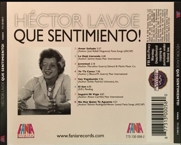 CD Hector Lavoe – Que Sentimiento!