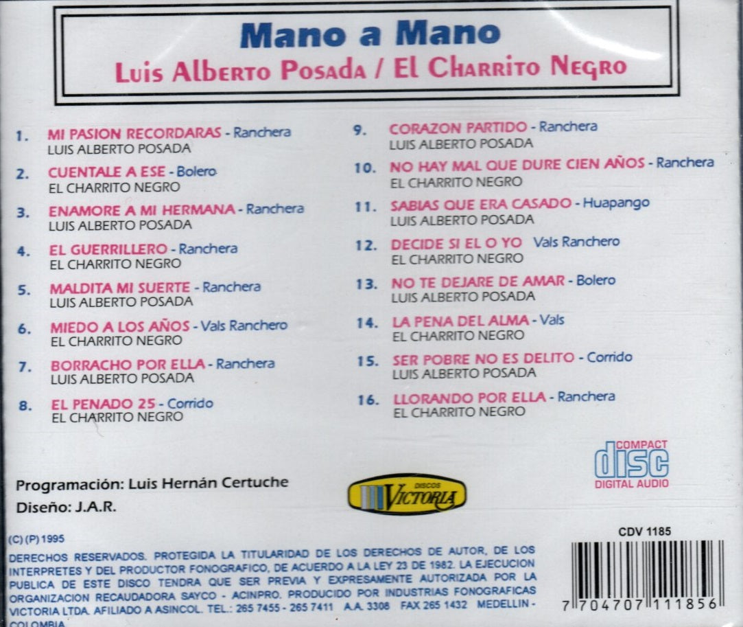 CD Luis Alberto Posada El charrito negro - Mano a mano