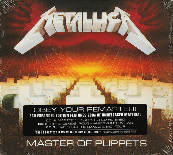 CD x 3 Metallica · Master Of Puppets