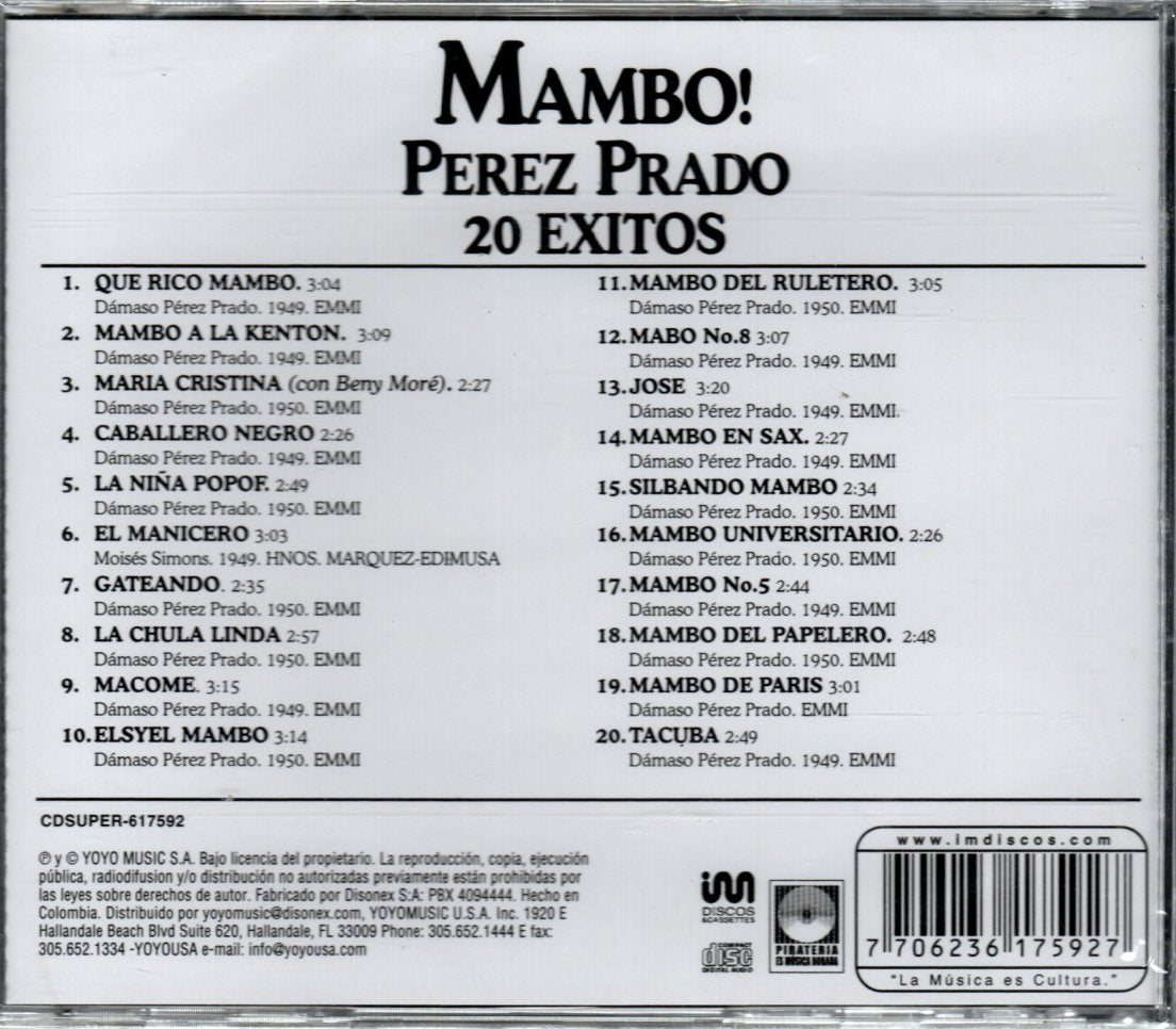 CD Pérez Prado - Mambo 20 Éxitos