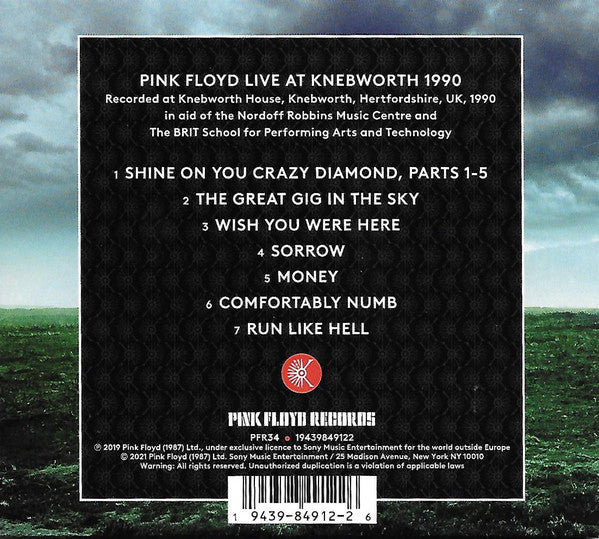 CD Pink Floyd – Live At Knebworth 1990