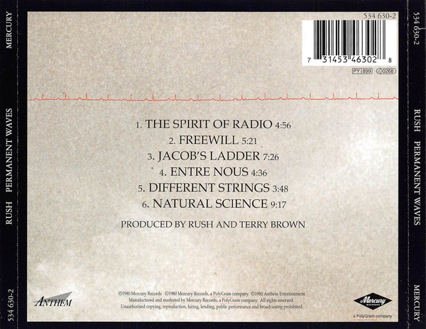 CD Rush - Permanent Waves