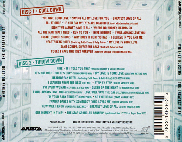 CDX2 Whitney Houston – The Greatest Hits