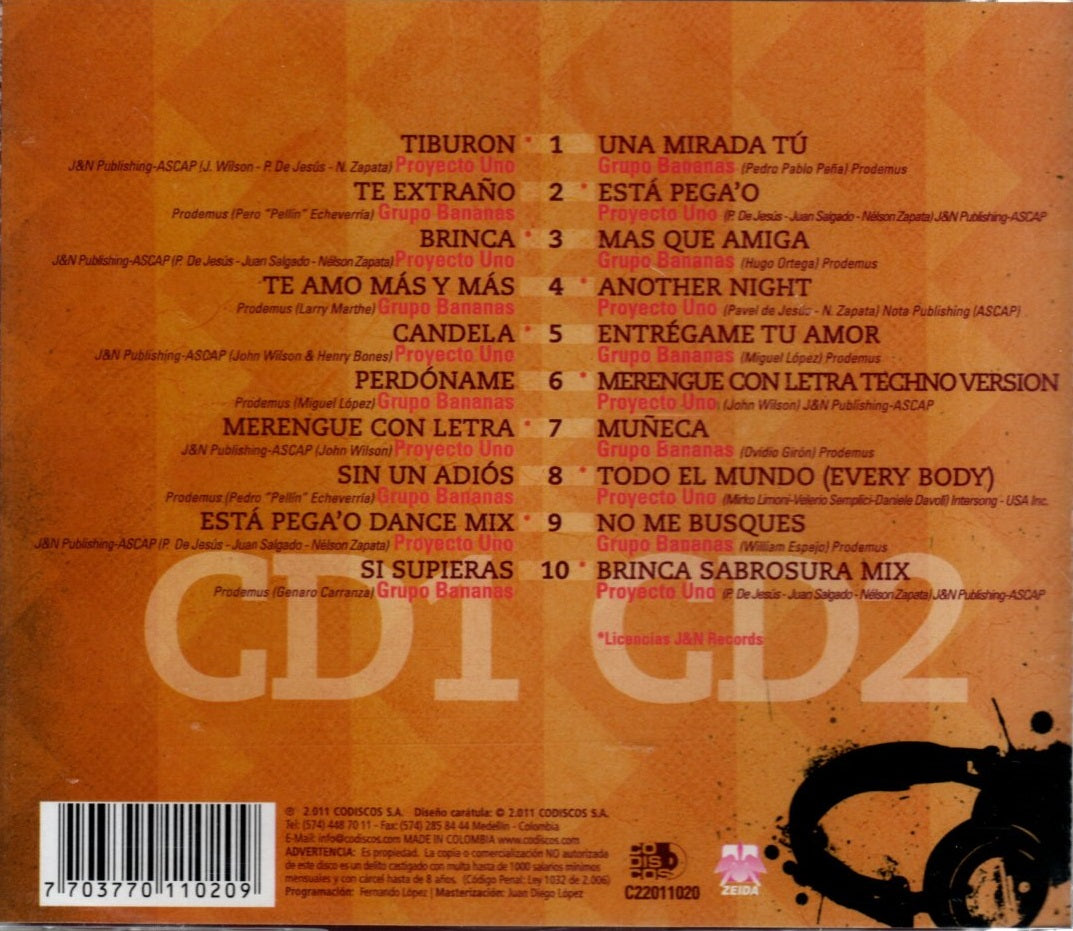 CD X2 De Proyecto Uno A Bananas