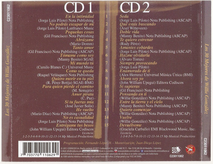 CDX2 Willie González - 30 Mejores