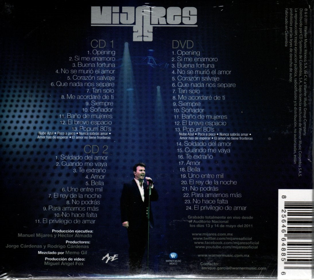 CD X2 + DVD Mijares 25