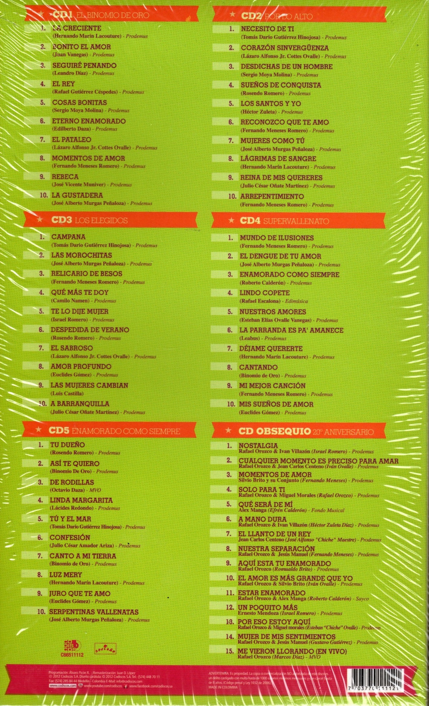 CDX6 Rafael Orozco - 20 Años Después Una Leyenda Vol 1