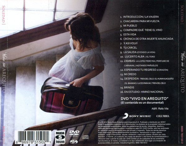 CD + DVD Soledad - Vivo En Arequito