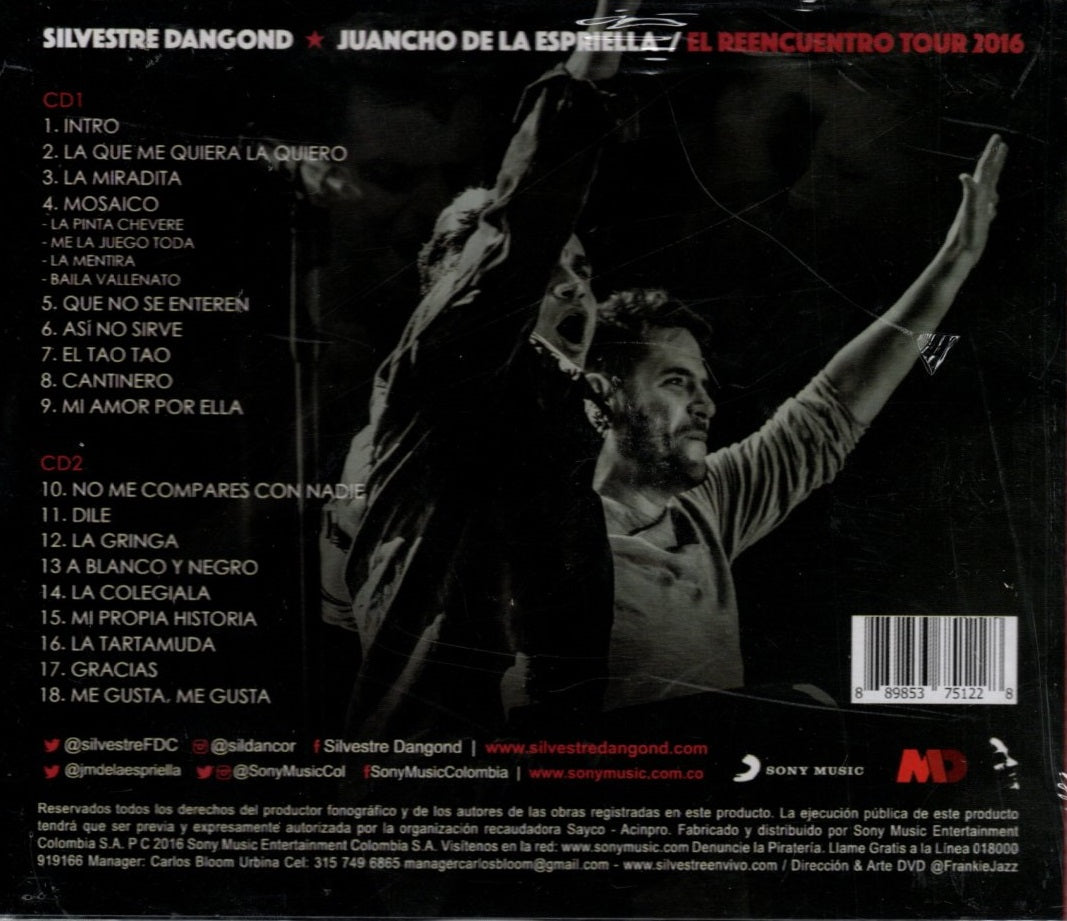 CDX2 Silvestre Dangond & Juancho de La Espriella – El Reencuentro Tour 2016