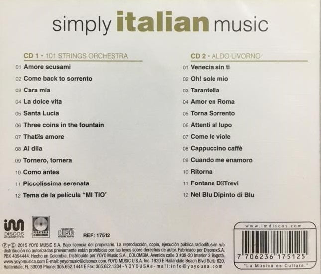 CDX2 Simply Italian Music - Double Golden Collection