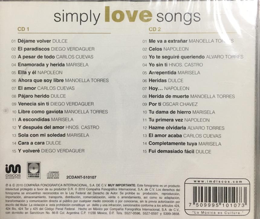 CDX2 Simply Love Songs - Double Golden Collection