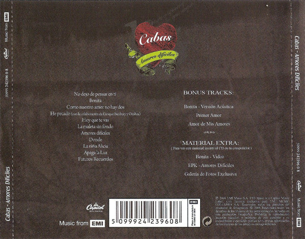 CD Cabas – Amores Difíciles