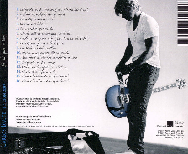 CD Carlos Baute – De Mi Puño Y Letra (Edición 2009)