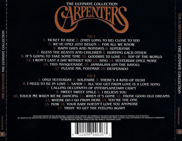 CDX2 Carpenters ‎– The Ultimate Collection