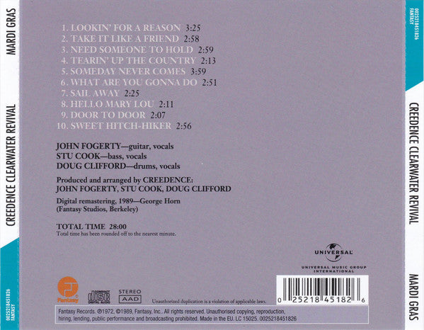 CD Creedence Clearwater Revival – Mardi Gras