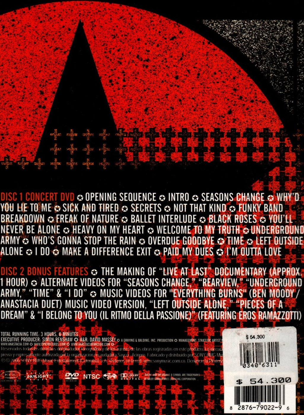 DVD x2 Anastacia - Live at last