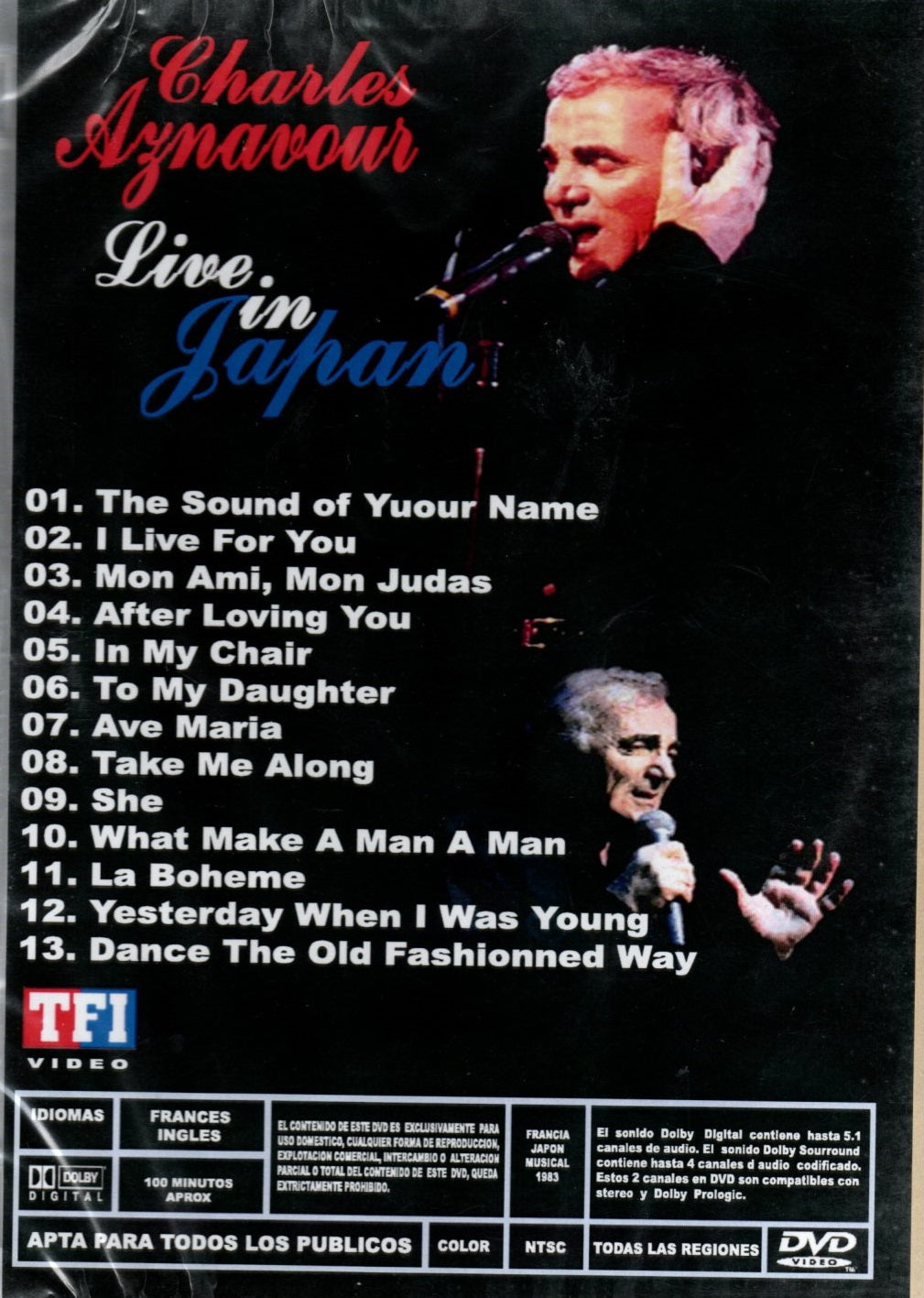 DVD Charles Aznavour - Live in Japan