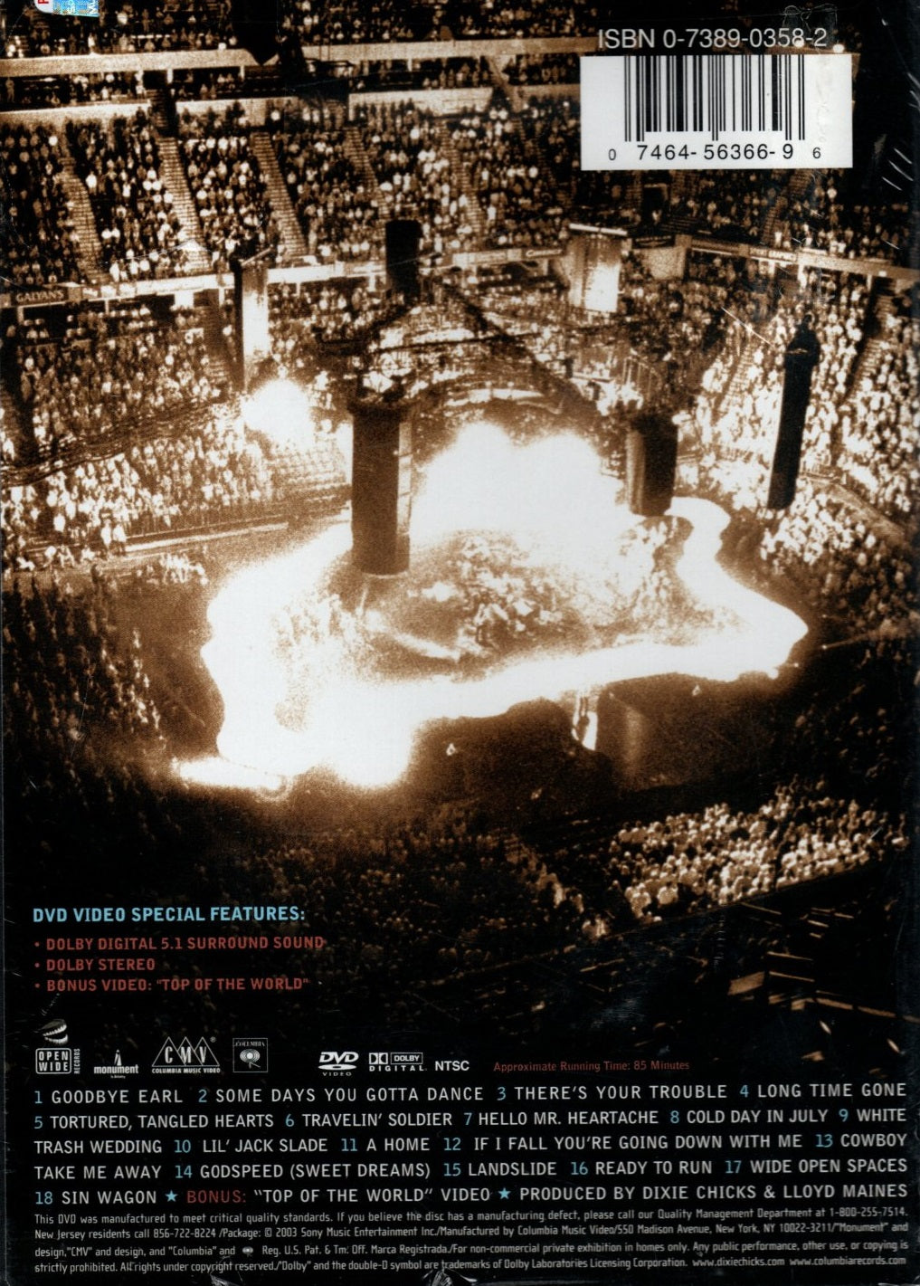 DVD Dixie Chicks ‎– Top Of The World Tour - Live
