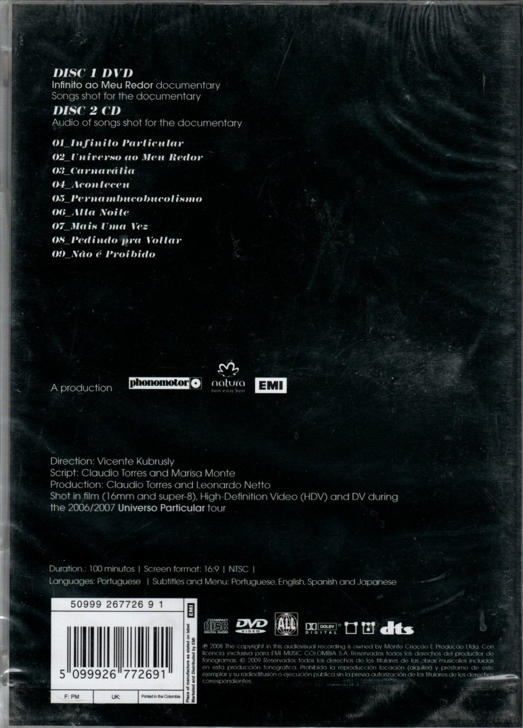 DVD Marisa Monte – Infinito Ao Meu Redor