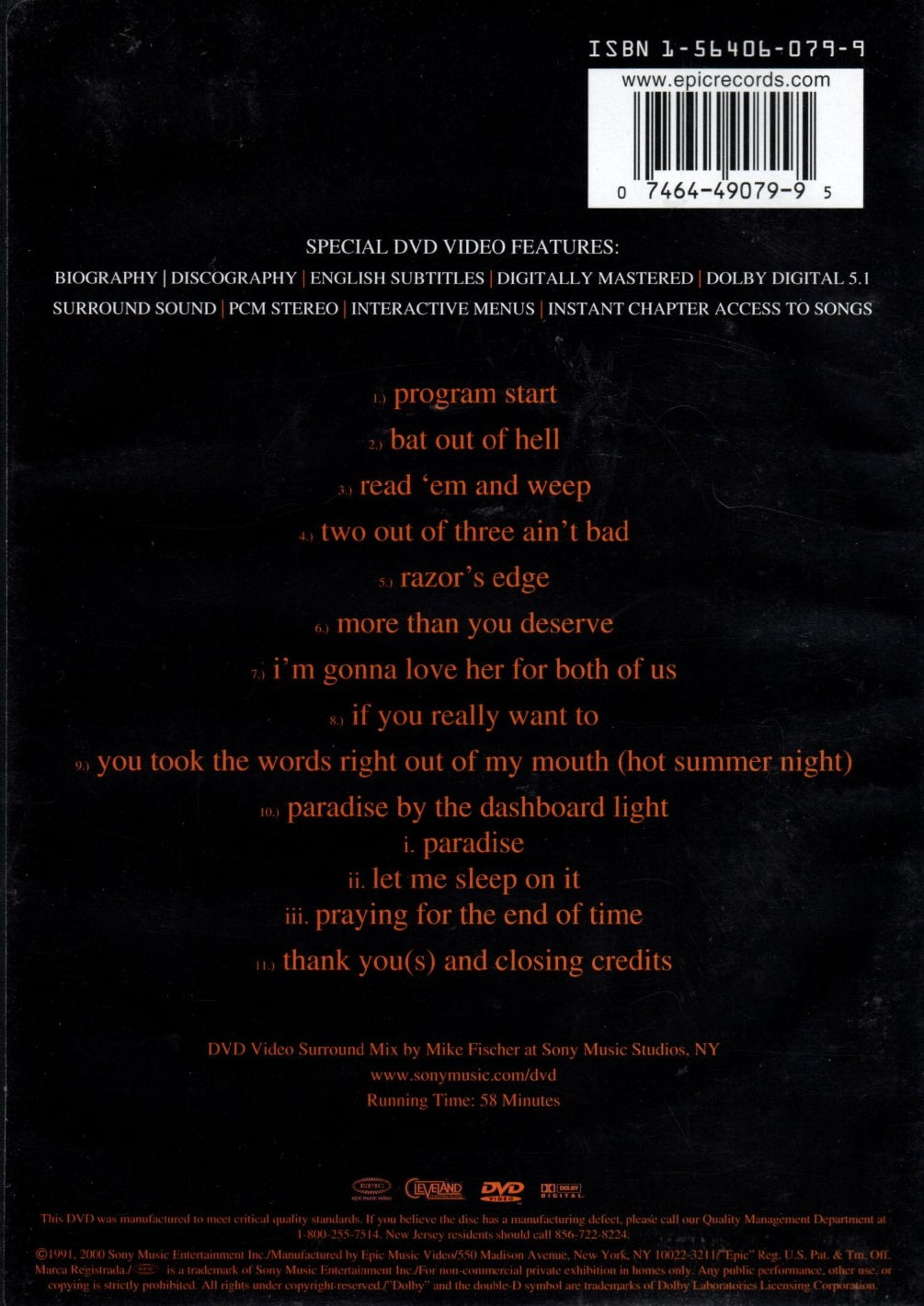 DVD Meat Loaf - Hits Out of Hell