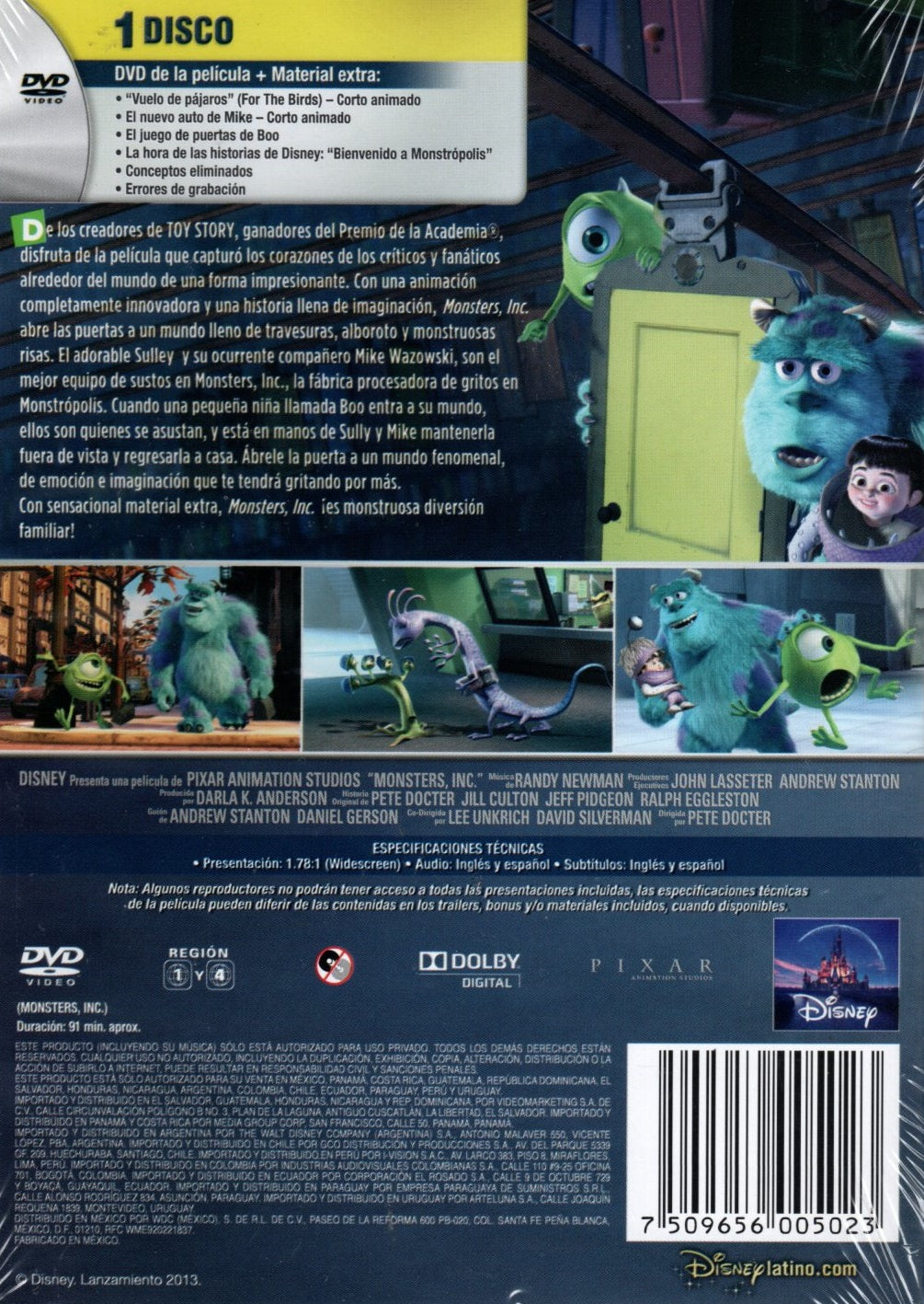 DVD Monster Inc. - Disney pixar