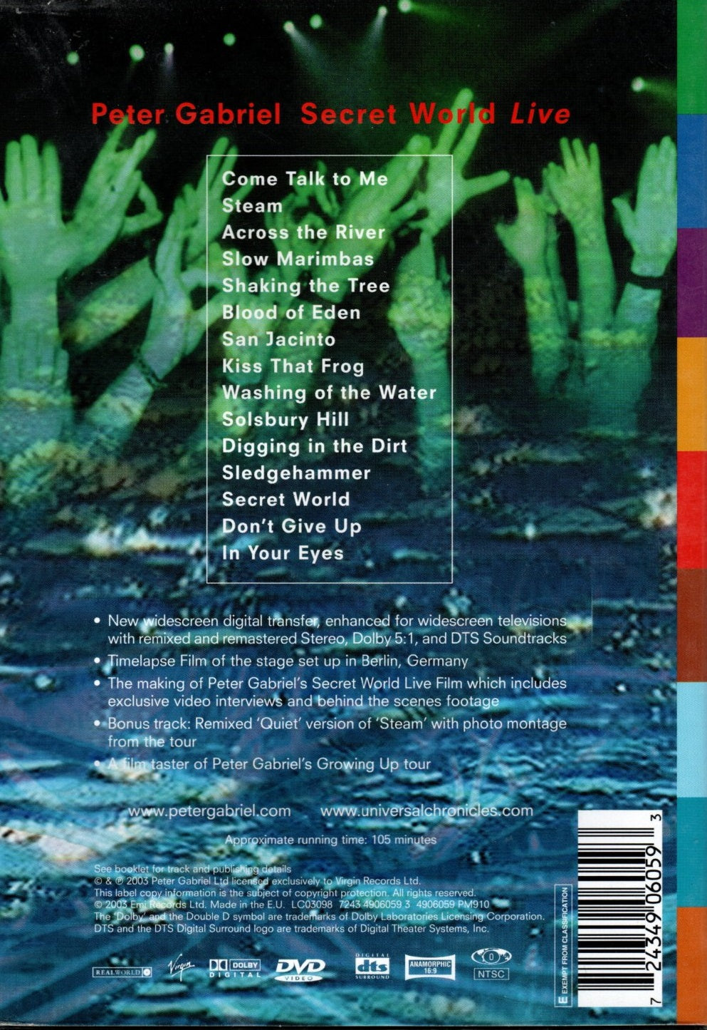 DVD Peter Gabriel - Secret world live