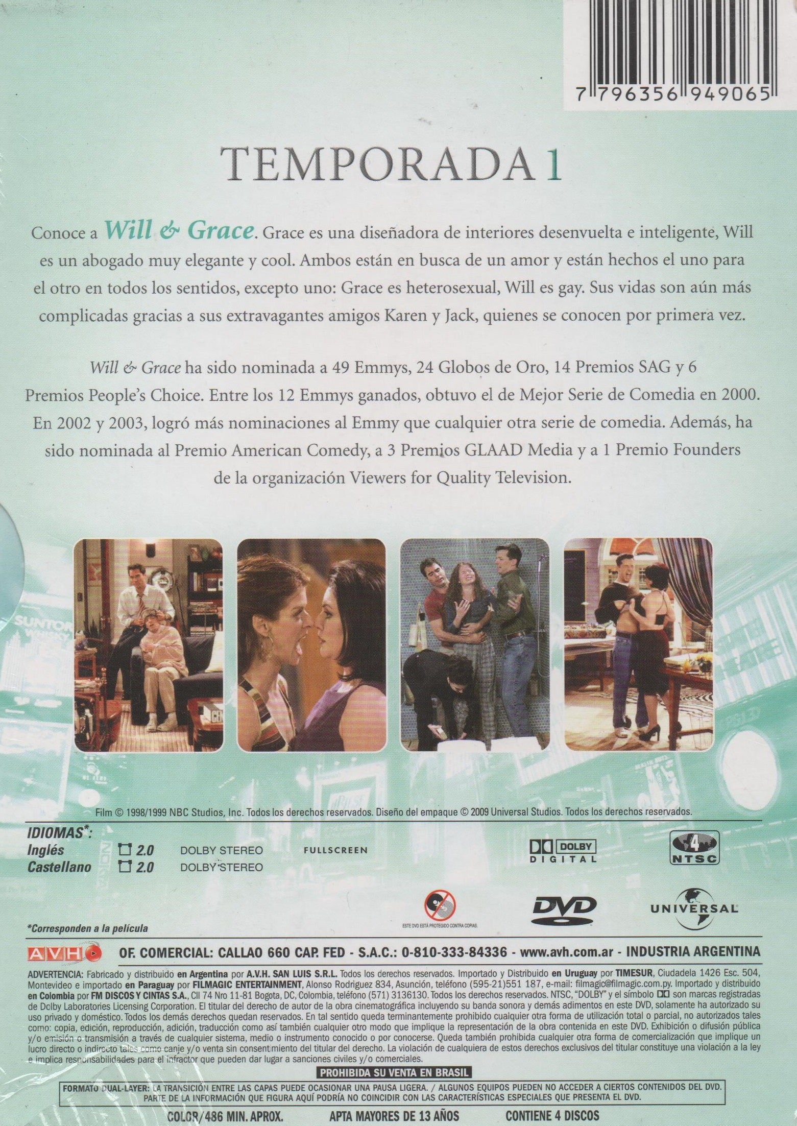 DVD Will & grace - Temporada 1
