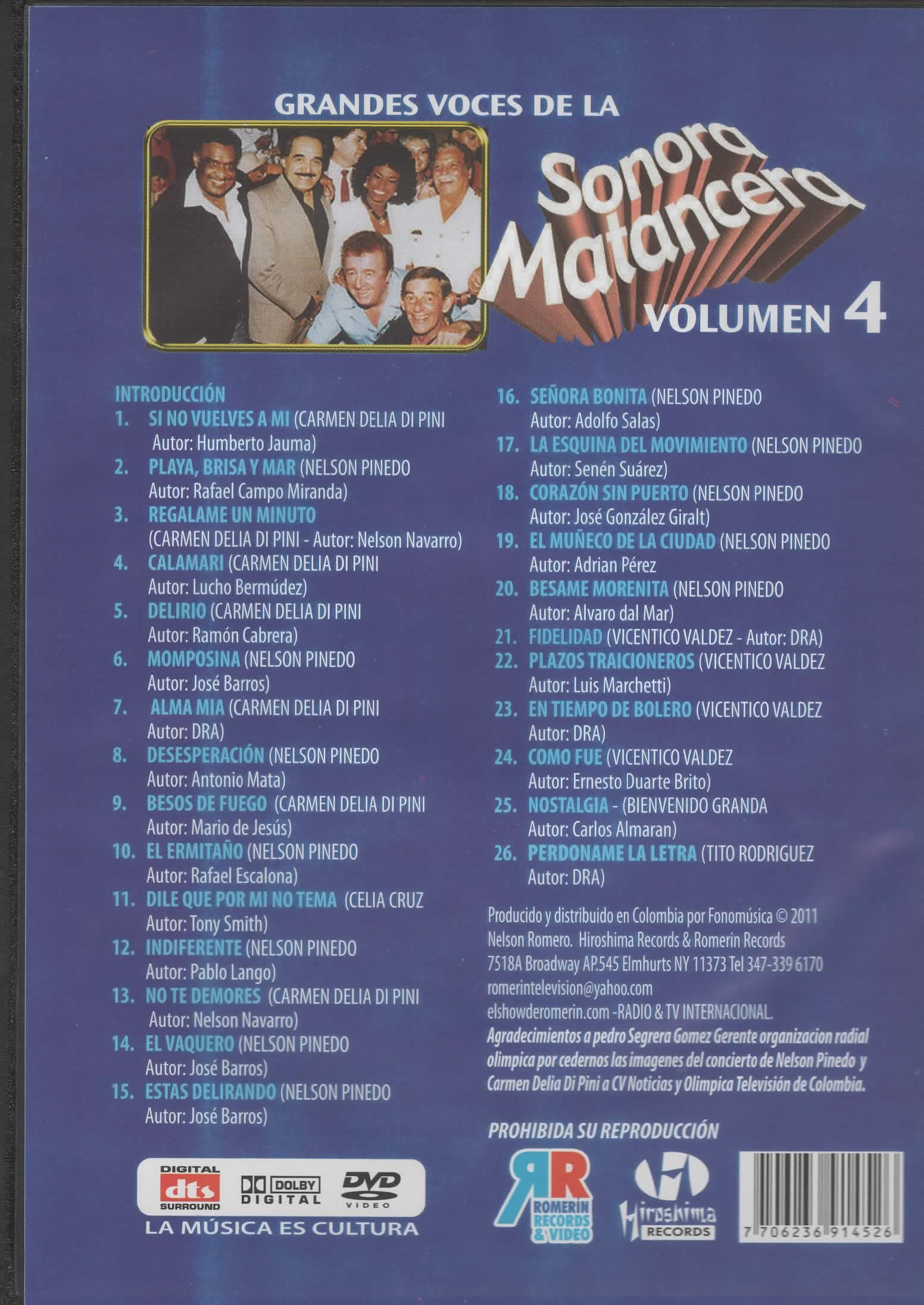 DVD Grandes voces de la sonora matancera VOL.4 / El show de Romerin