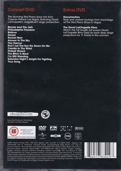 ELTON JOHN ‎– THE RED PIANO / DVD