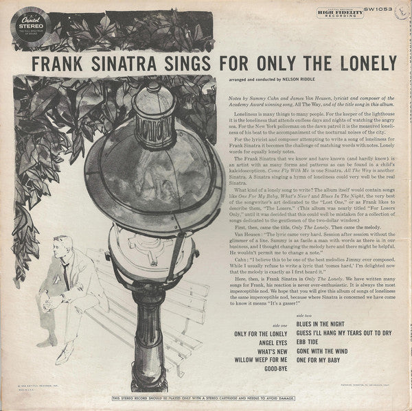 LP X2 Frank Sinatra – Frank Sinatra Sings For Only The Lonely