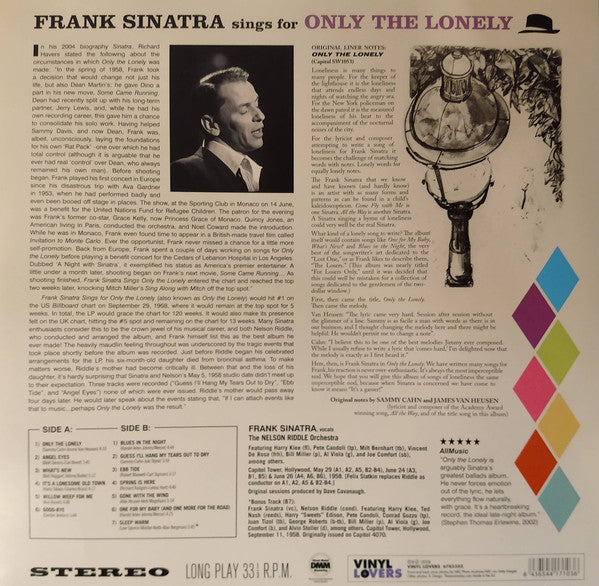 LP Frank Sinatra – Frank Sinatra Sings For Only The Lonely
