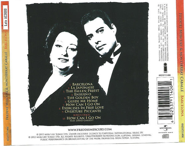 CD Freddie Mercury & Montserrat Caballé – Barcelona - IMP
