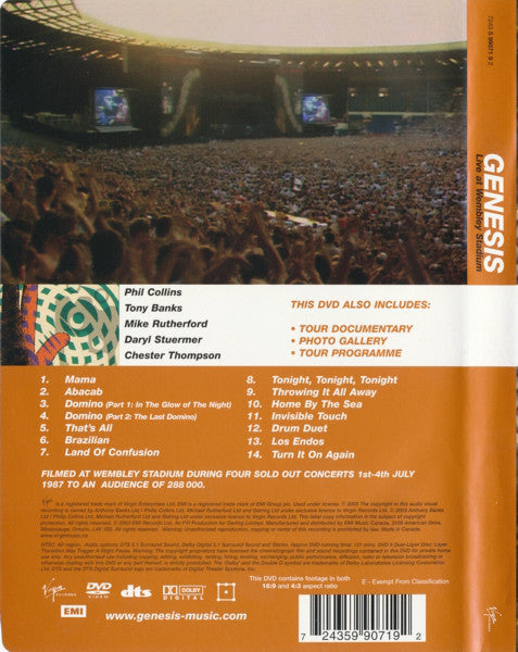 GENESIS – LIVE AT WEMBLEY STADIUM / DVD