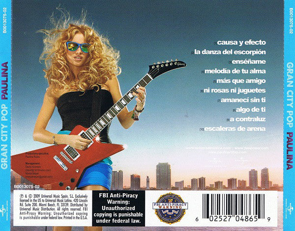 CD Paulina – Gran City Pop