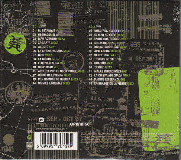 CD X2 Héroes Del Silencio – Tour 2007