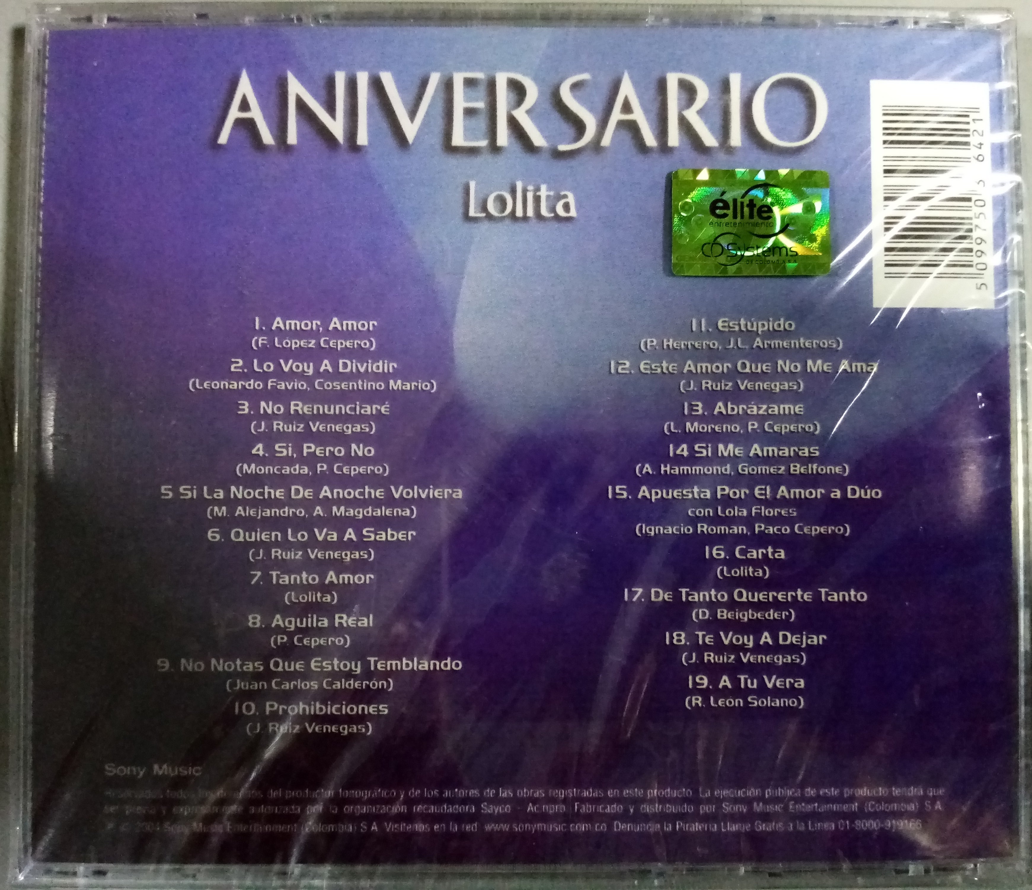 CD Lolita - Aniversario