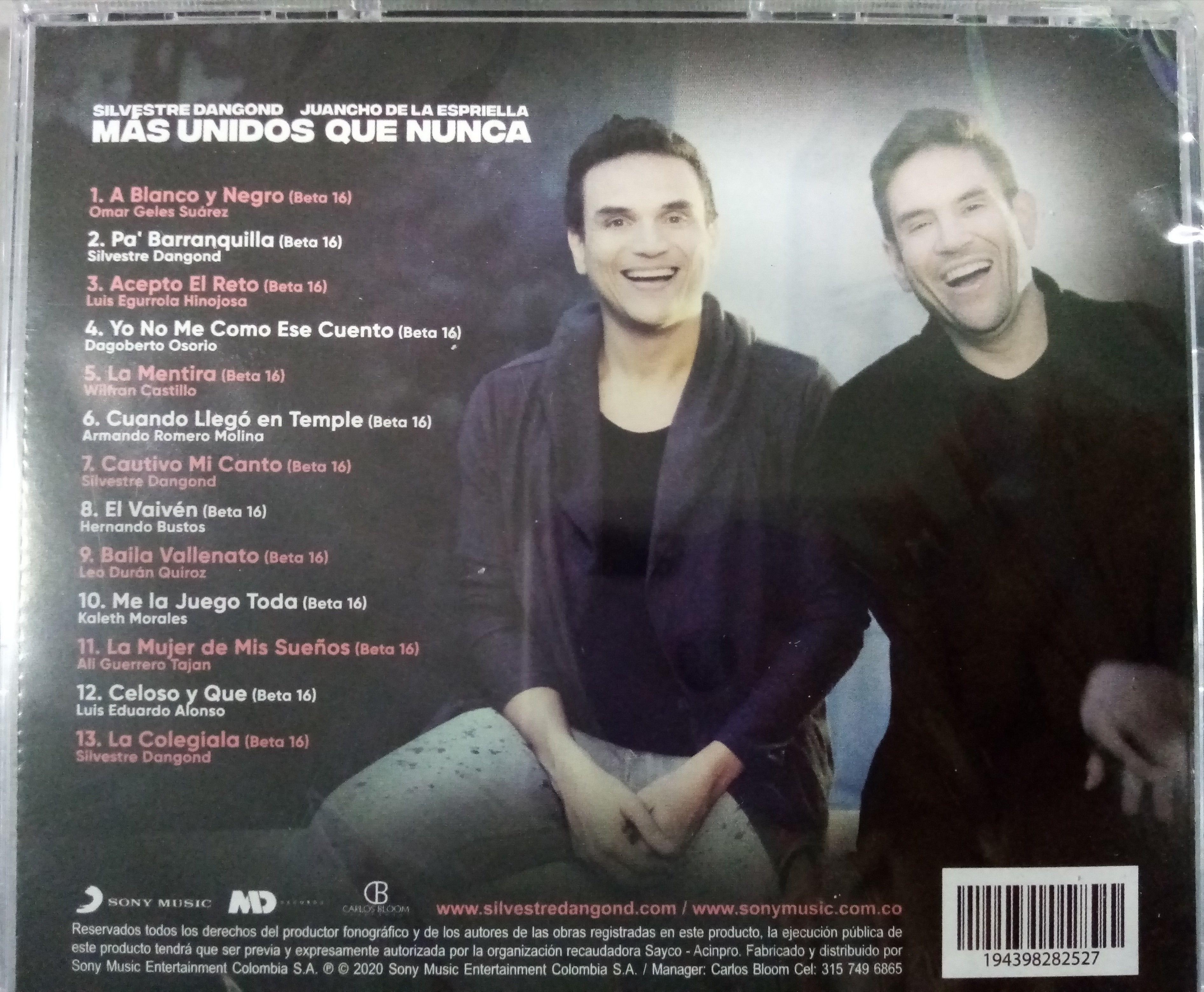 CD Silvestre Dangond - Juancho De La Espriella - Más Unidos Que Nunca