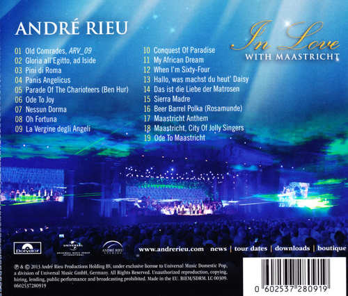 CD Andre Rieu - In Love With Maastricht