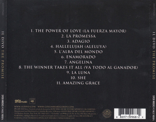 CD Il Divo – The Promise
