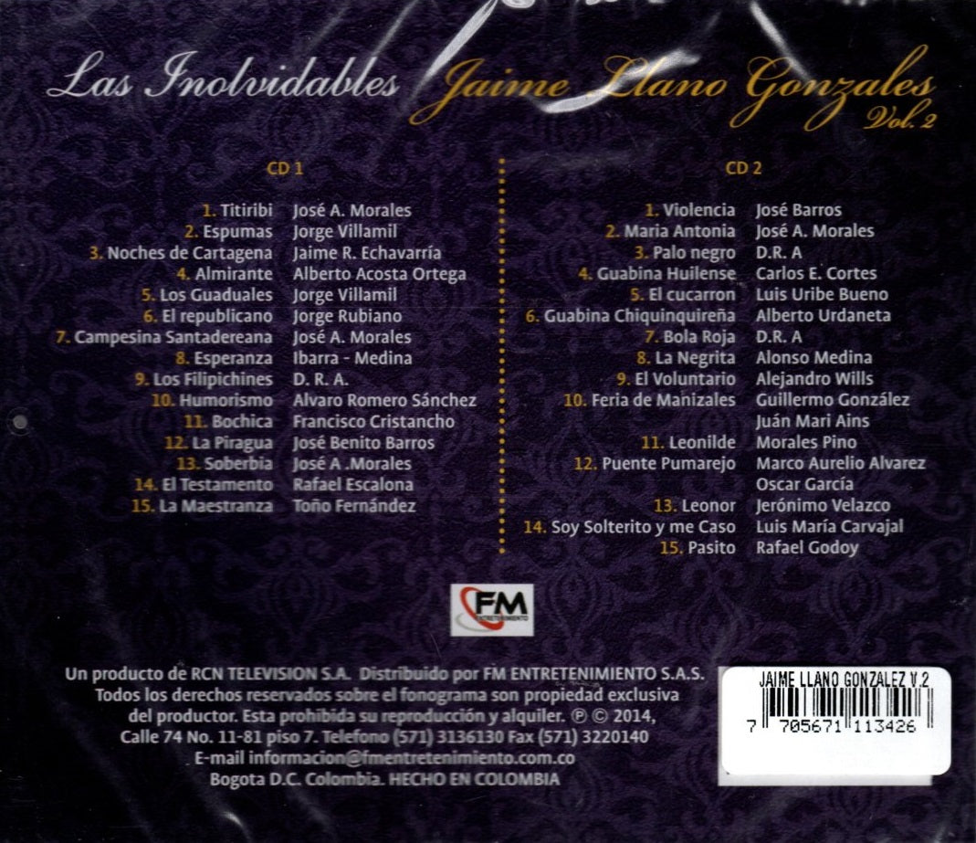 CDX2 Jaime Llano Gonzales - Las Inolvidables Vol 2