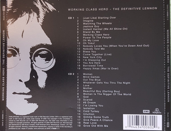 CD x2 John Lennon – Working Class Hero - The Definitive Lennon