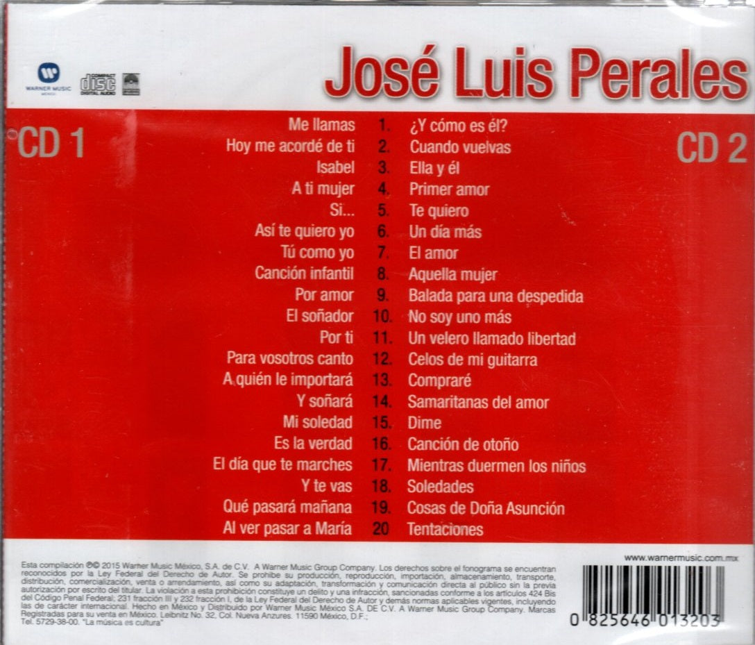 CD X2 José Luis Perales - 40 Éxitos